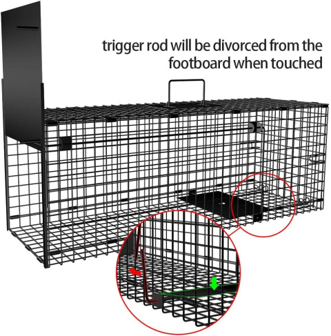 Duża pułapka na kunę.Amagabeli Garden Home Live Trap 78x26x29cm Animal Trap Duża pułapka na kunę.Amagabeli Garden Home Live Trap 78x26x29cm Animal Trap