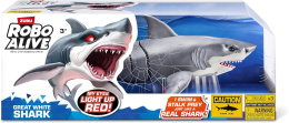 ROBO ALIVE ZURU Great White Shark Series 1, Robotic Shark Zabawka z oświetleniem