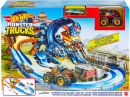 Zestaw do zabawy – tor rajdowy z pojazdem Monster Trucks i samochodzikiem Hot Wheels, GTL33