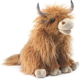 Krowa szkocka ręczna Folkmanis Highland Cow, brązowa