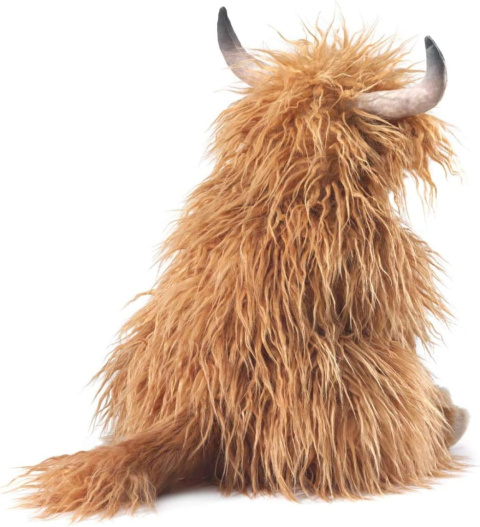 Krowa szkocka ręczna Folkmanis Highland Cow, brązowa Krowa szkocka ręczna Folkmanis Highland Cow, brązowa