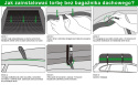 Torba dachowa, box dachowy do auta z bagażnikiem lub bez, + mata antypoślizgowa + 4 paski wzmacniające