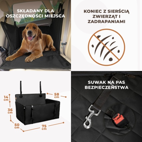 Bardzo stabilny fotelik samochodowy dla psa Bardzo stabilny fotelik samochodowy dla psa