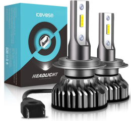 H7 żarówki LED do reflektorów, 10 000 lm, 6000 K, 12 V-24 V, 2 sztuki