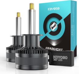 H1 Żarówka LED 360° 16000LM 80W 12V samochodu, 6500K biała, 2 sztuki