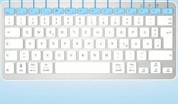 Klawiatura Bezprzewodowa Nożycowa Bluetooth Biała AZERTY