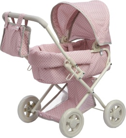 Wózek dla lalki zestaw 2 w 1 Teamson Kids Polka Dots Princess