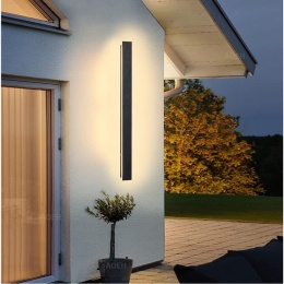 Lampa kinkiet zewnętrzny wewnętrzny 100 cm IP65 LED Czarny 32W