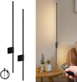 2 sztuki akumulatorowych lamp ściennych LED z pilotem zdalnego sterowania