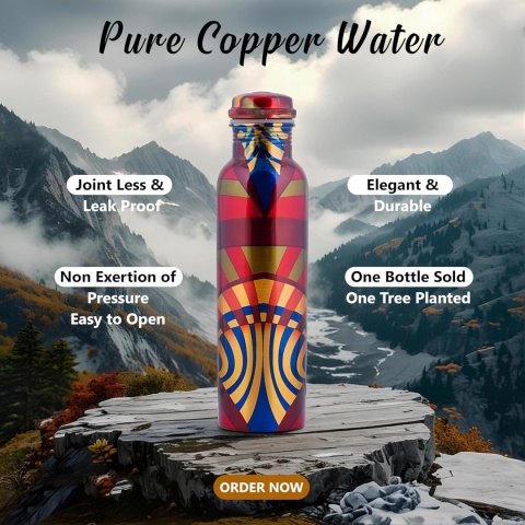 Zestaw Butelek na wodę pitną Miedziana Craft Trade 1000ml Zestaw Butelek na wodę pitną Miedziana Craft Trade 1000ml