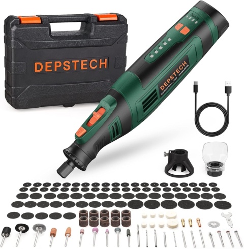 Depstech DC08 akumulatorowe wielofunkcyjne narzędzie obrotowe, 127 szt. Depstech DC08 akumulatorowe wielofunkcyjne narzędzie obrotowe, 127 szt.