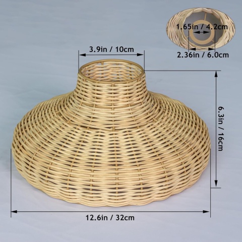 Klosz do lampy wiszącej z plecionej wikliny Klosz do lampy wiszącej z plecionej wikliny
