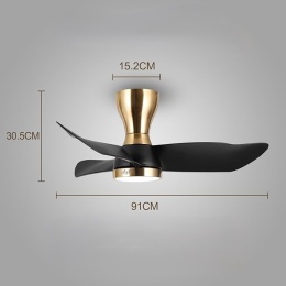 Wentylator sufitowy Reiga 91 cm z lampą LED i pilotem 30 W cichy