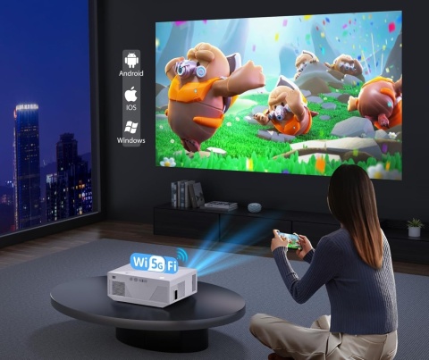 Projektor Wielio GC06 FULL HD WIFI BLUETOOTH 1500 LUMEN OBSŁUGA 4K