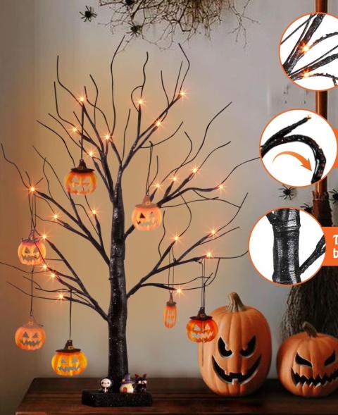 Drzewo Dekoracje na Halloween LED