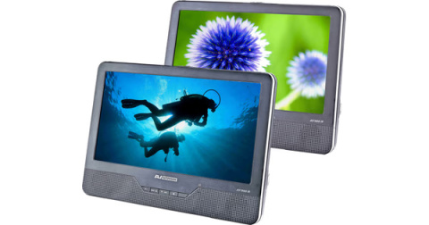 Przenośny system DVD do samochodu z 2 odtwarzaczami , 2 ekrany 9 cali (22,9 cm) Przenośny system DVD do samochodu z 2 odtwarzaczami , 2 ekrany 9 cali (22,9 cm)
